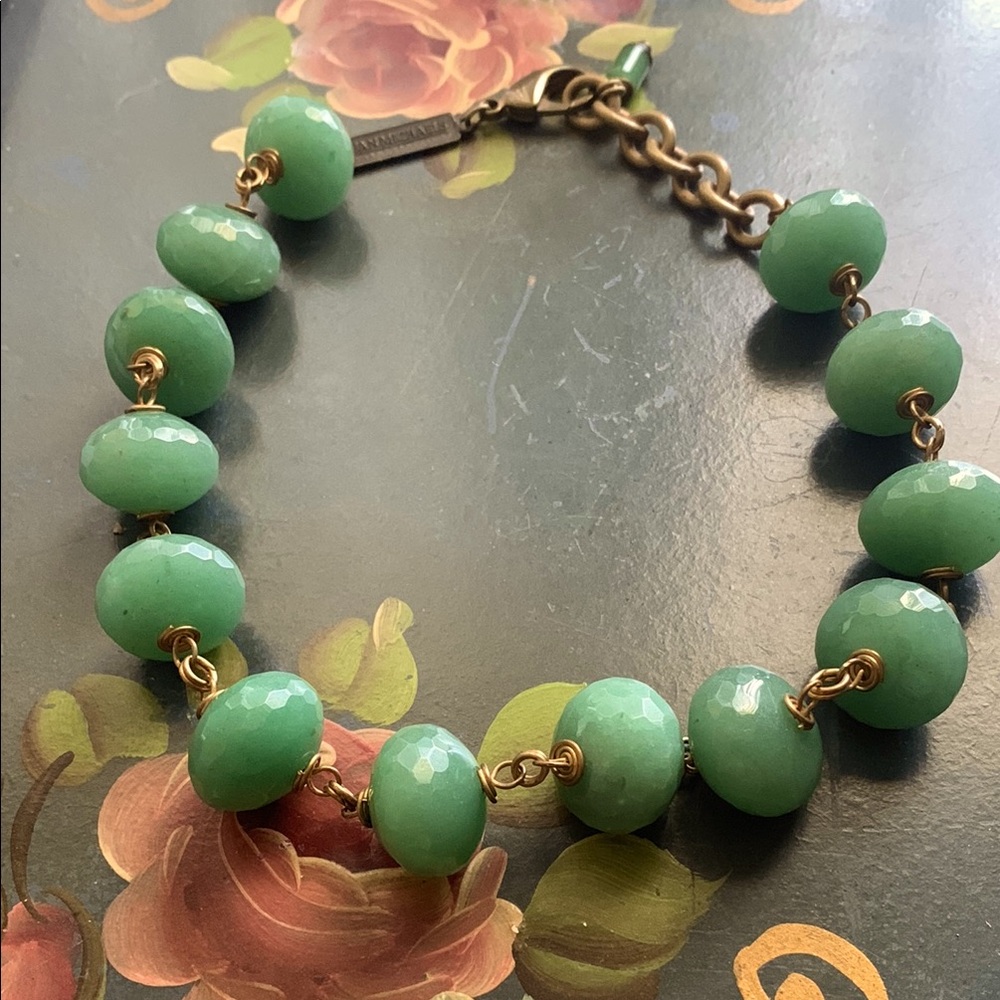 Jan Michaels vintage Elegant Green Beaded plus a little more  in photograph